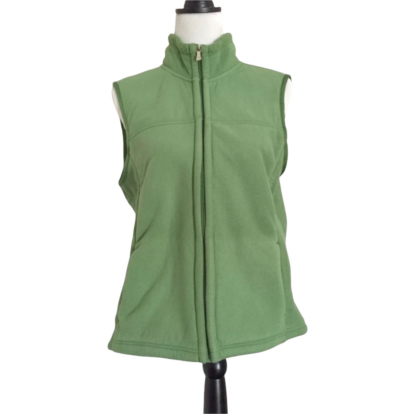 Green Fully Zip Fleece Vest